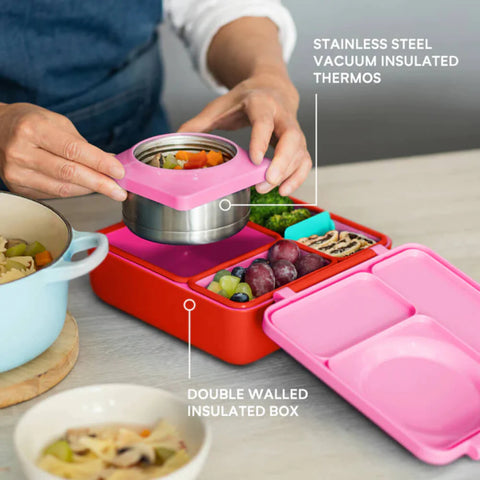 Insulated Bento Lunch Box - Pink Berry